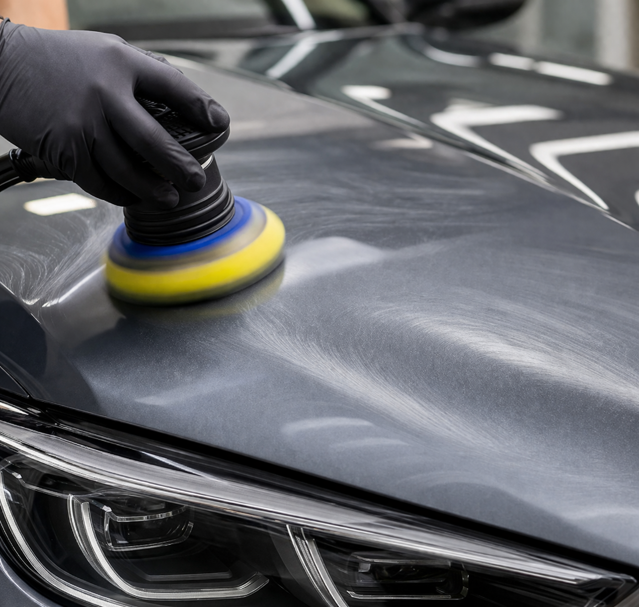 2-step paint correction — machine polishing