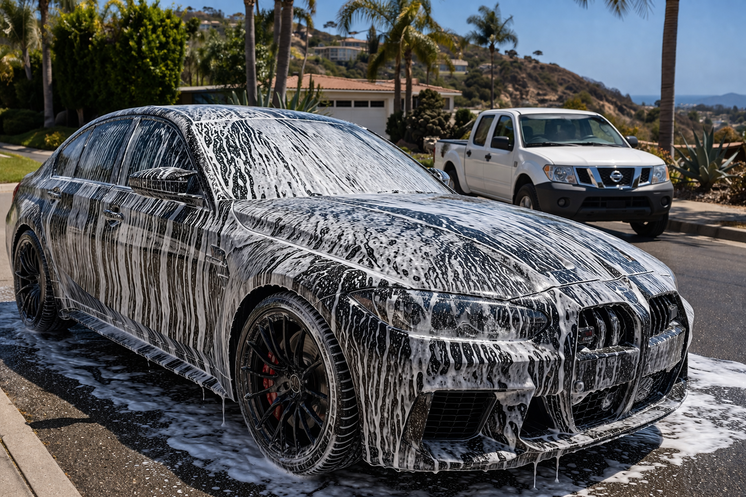 Express exterior detail — BMW foam wash